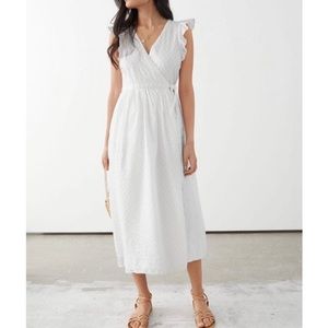 Paris atelier & other stores white midi dress size 4 S